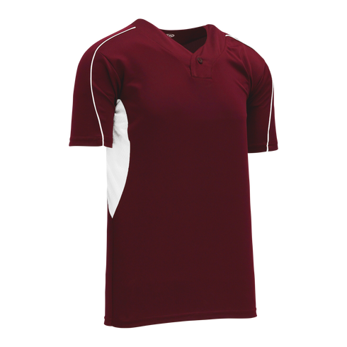 Athletic Knit One Button Pro Placket Baseball Jersey with Underarm Inserts (BA1745)